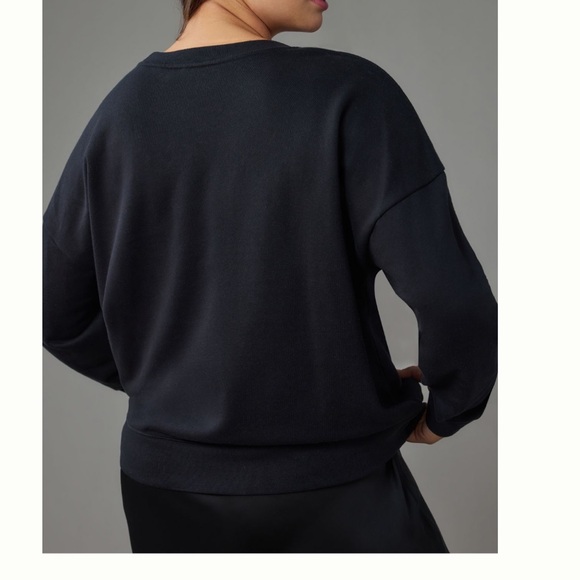Anthropologies Phthalo Ruth Bonne Annee Varsity crew pullover - Picture 5 of 8